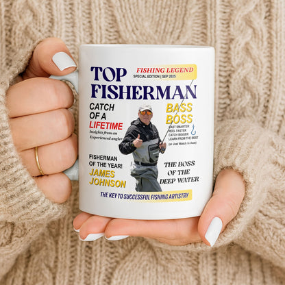 Top Fisherman, Catch Of A Lifetime, Insights From An Experienced Angler - Personalized Custom Coffee Mug - FISH020_MG