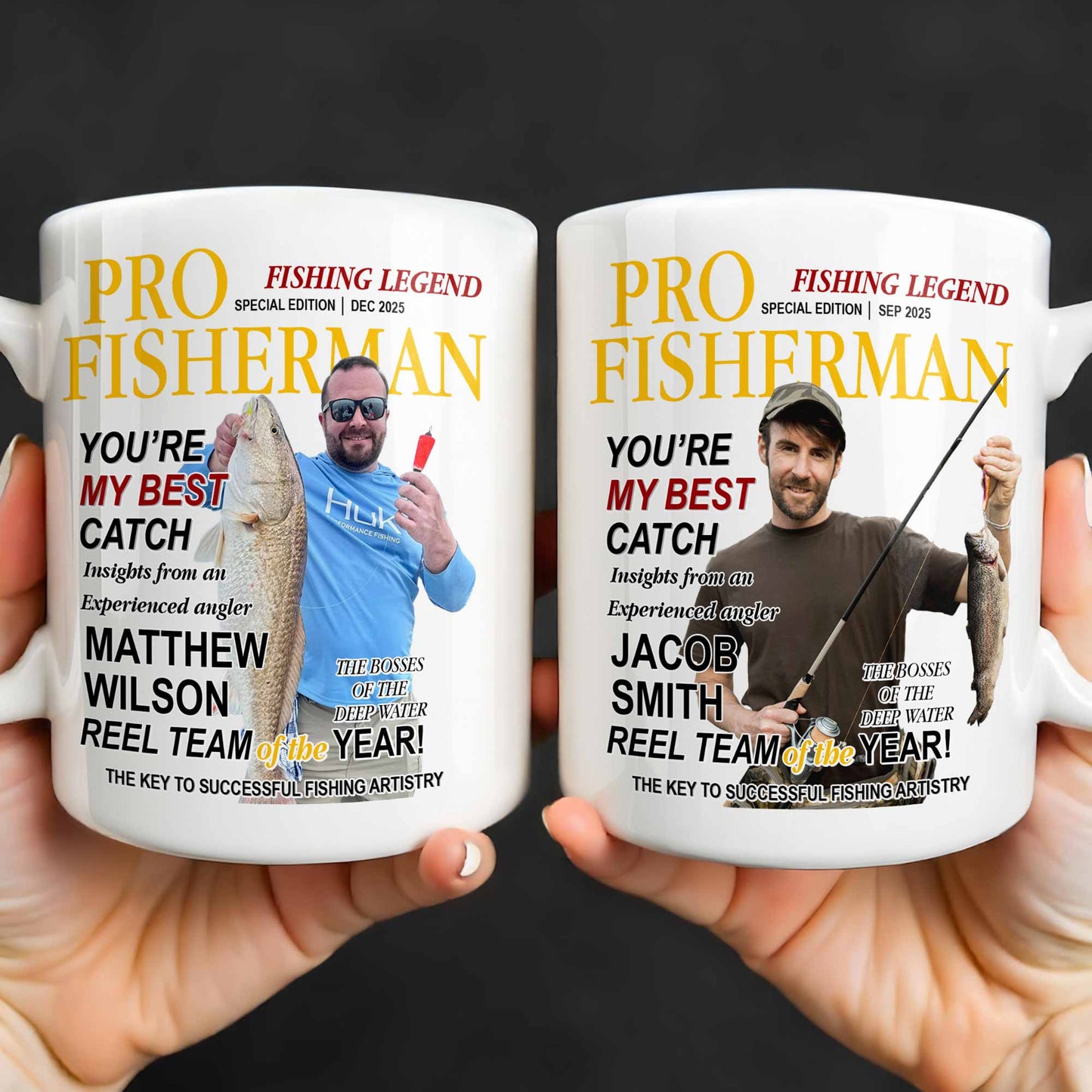 Pro Fisherman You're My Best Catch - Personalized Custom Coffee Mug - FISH022_MG