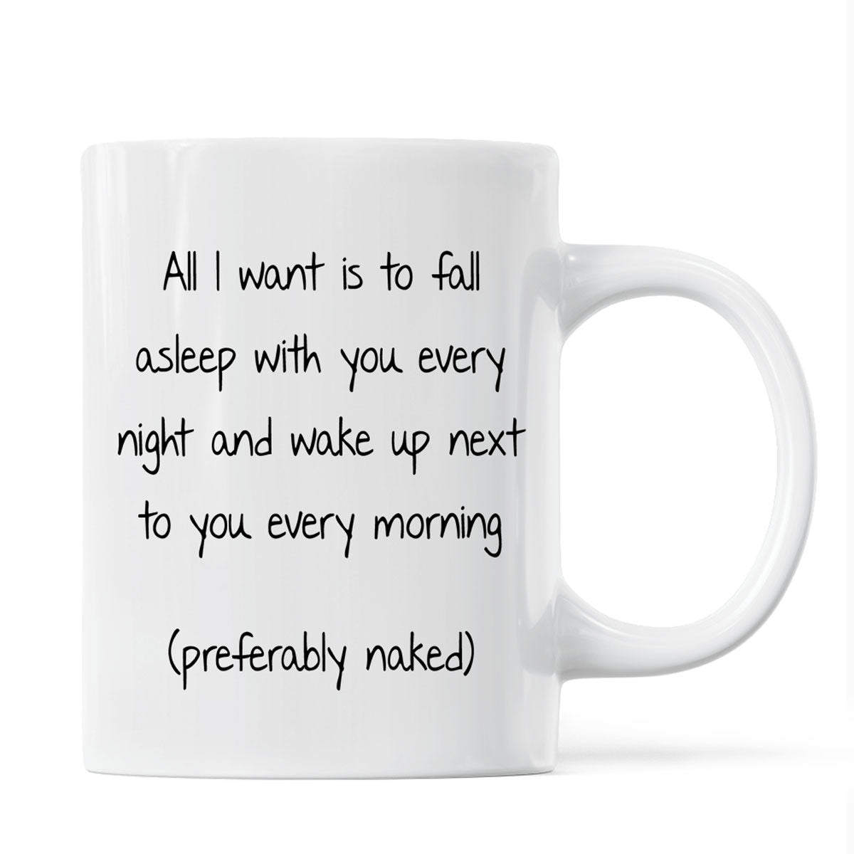 All I Want Is To Fall Asleep With You Valentine's Couple Personalized Mug