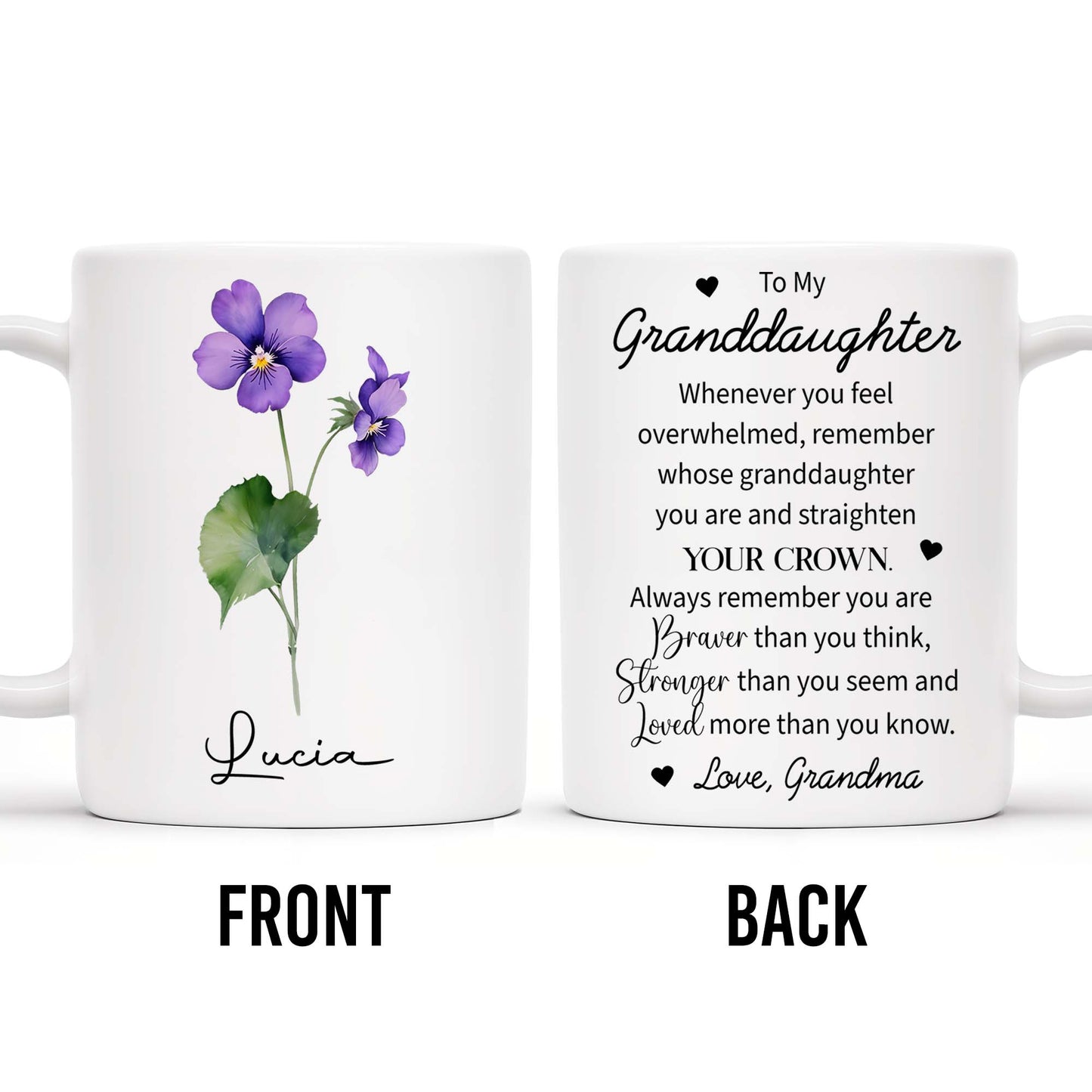 Braver Than You Think, Stronger Than You Seem Mug - Personalized Custom Coffee Mug - FM032_MG