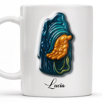 God Says I Am UNIQUE, SPECIAL, LOVELY, Angel Wing and Butterflies - Personalized Custom Coffee Mug - FTH048_MG