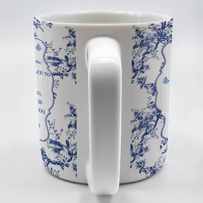 Dear Lucia, May The Lord Bless You And Keep You, Flowers And Religious Text - Personalized Custom Coffee Mug - FTH056_MG