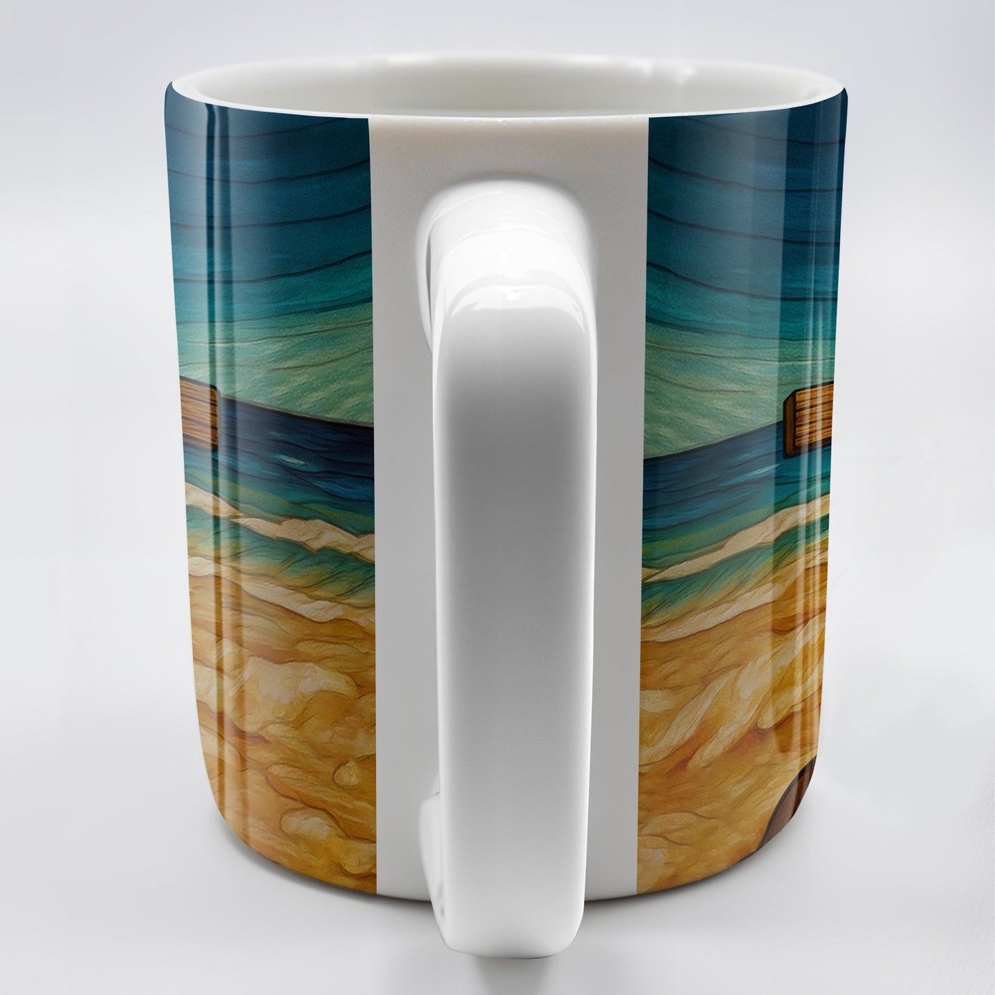 Beautifully Illustrated Cross Draped With Cloth - Personalized Custom Coffee Mug - FTH058_MG
