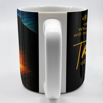 I Am The Light Of The World, Cross and Heart Coffee Mug - Personalized Custom Coffee Mug - FTH060_MG
