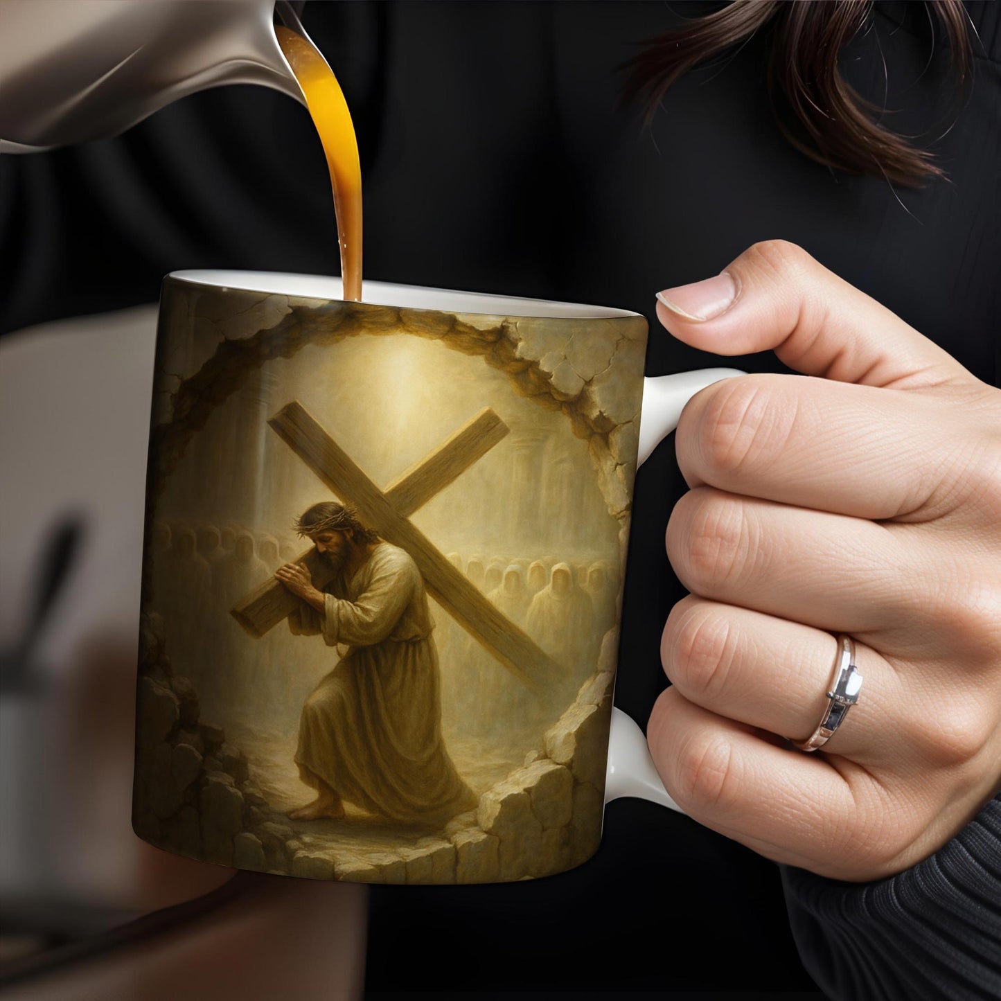 Celebrate Faith And Inspiration With This Beautifully Crafted Mug Featuring A Religious Figure - Personalized Custom Coffee Mug - FTH065_MG