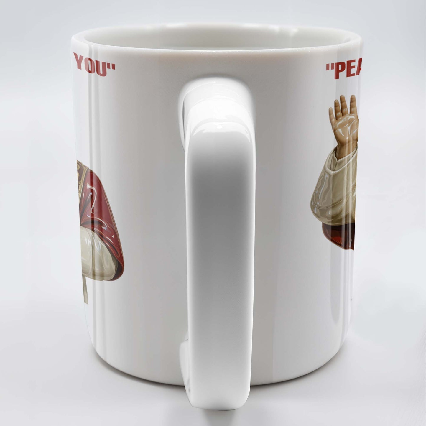 "Peace Be With You", Pope and Religious Vestments - Personalized Custom Coffee Mug - FTH075_MG