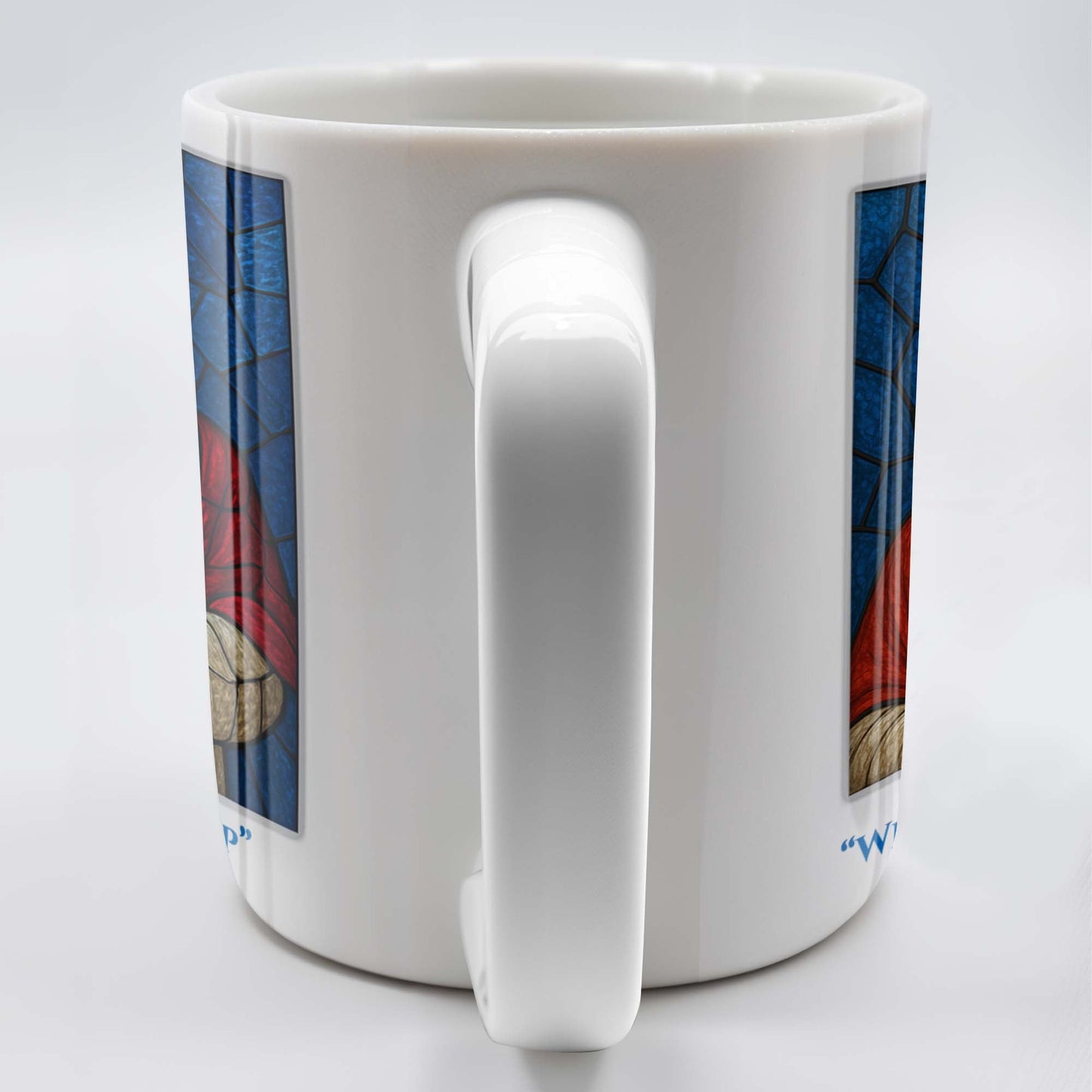 With You I Am A Christian, For You, I Am a Bishop, Stained Glass Bishop Design - Personalized Custom Coffee Mug - FTH082_MG