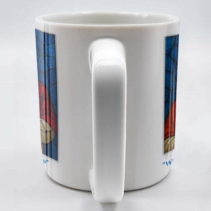 With You I Am A Christian, For You, I Am a Bishop, Stained Glass Bishop Design - Personalized Custom Coffee Mug - FTH082_MG
