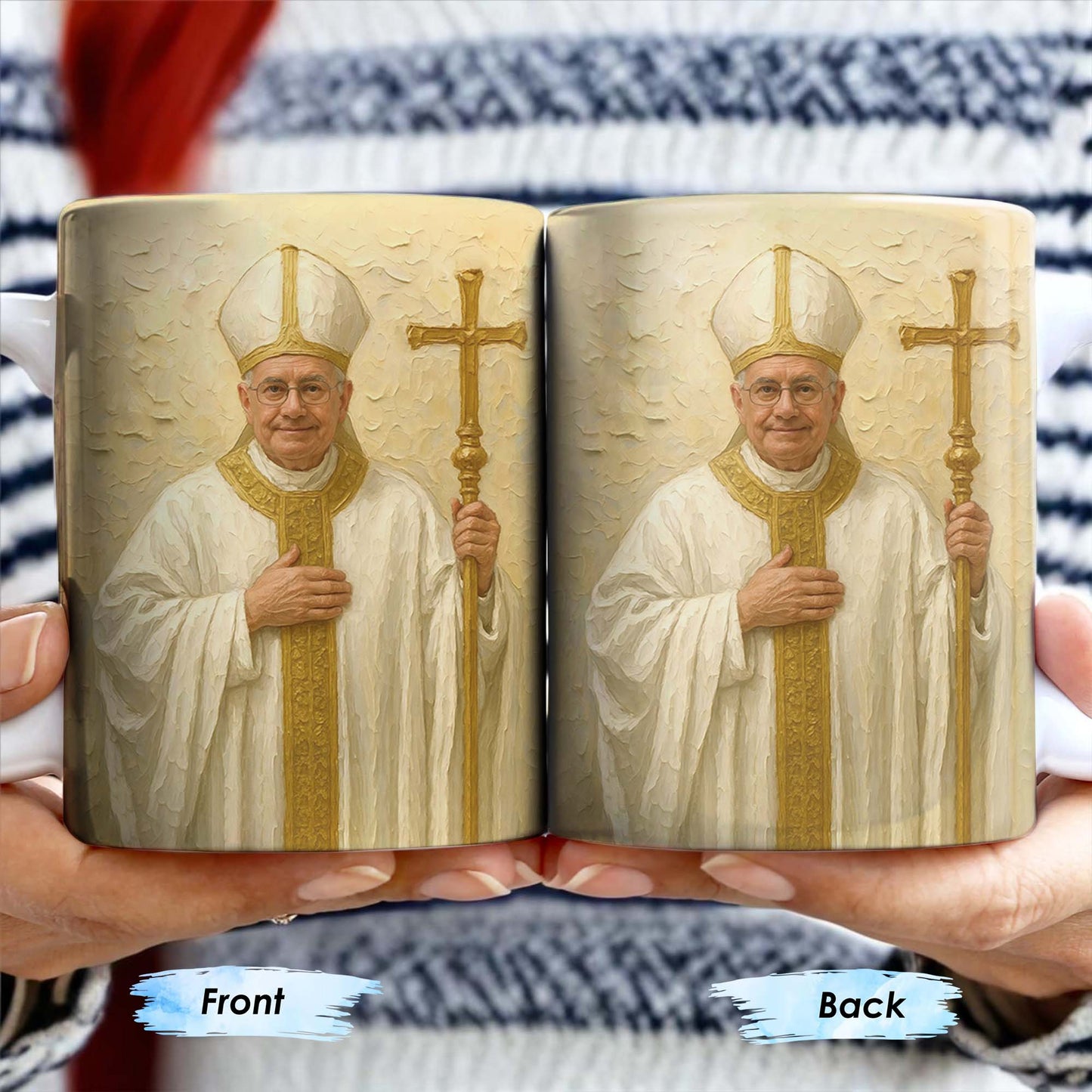 Celebrate Faith and Devotion, Bishop and Cross - Personalized Custom Coffee Mug - FTH084_MG