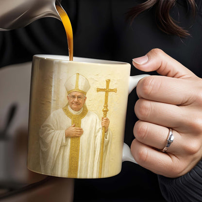 Celebrate Faith and Devotion, Bishop and Cross - Personalized Custom Coffee Mug - FTH084_MG