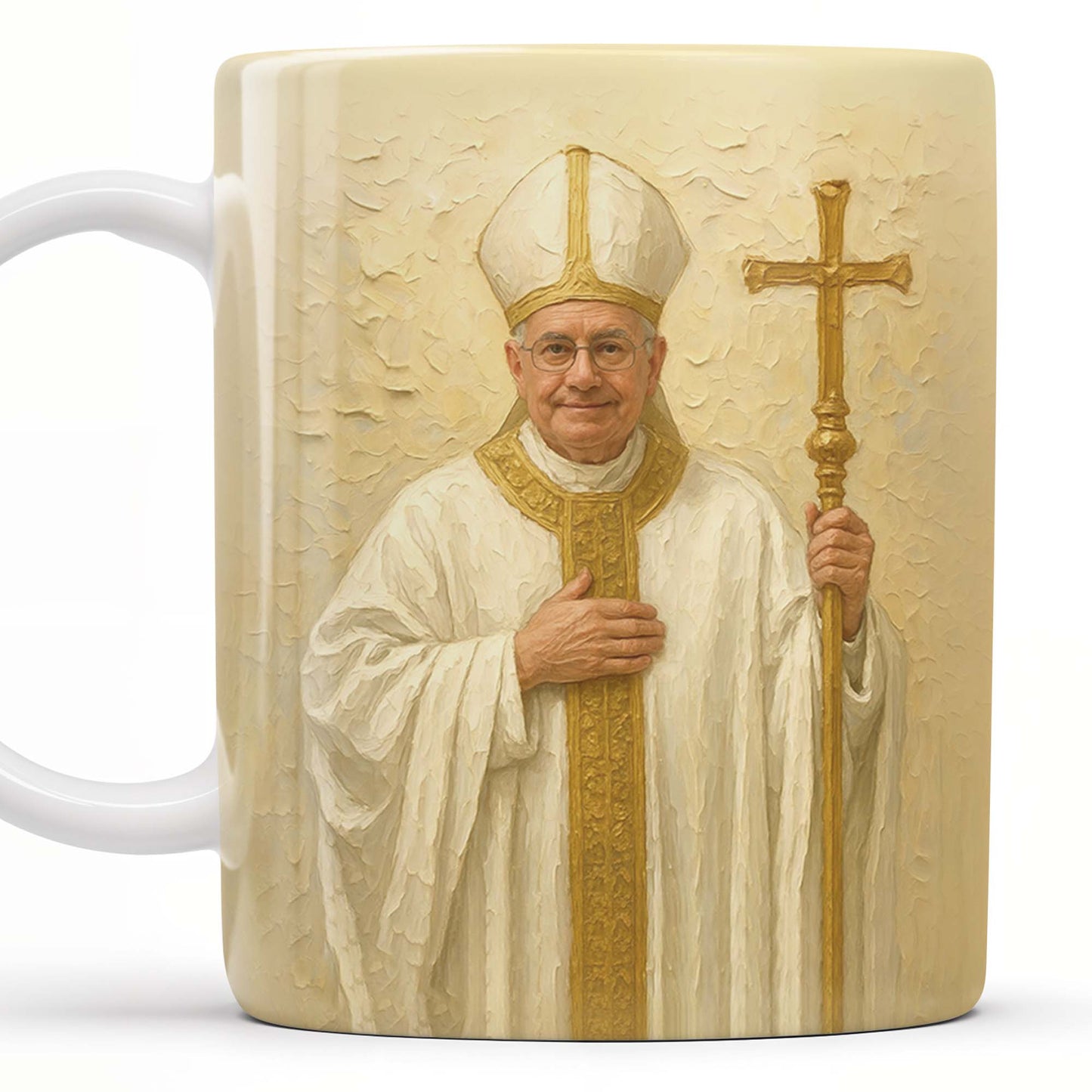 Celebrate Faith and Devotion, Bishop and Cross - Personalized Custom Coffee Mug - FTH084_MG