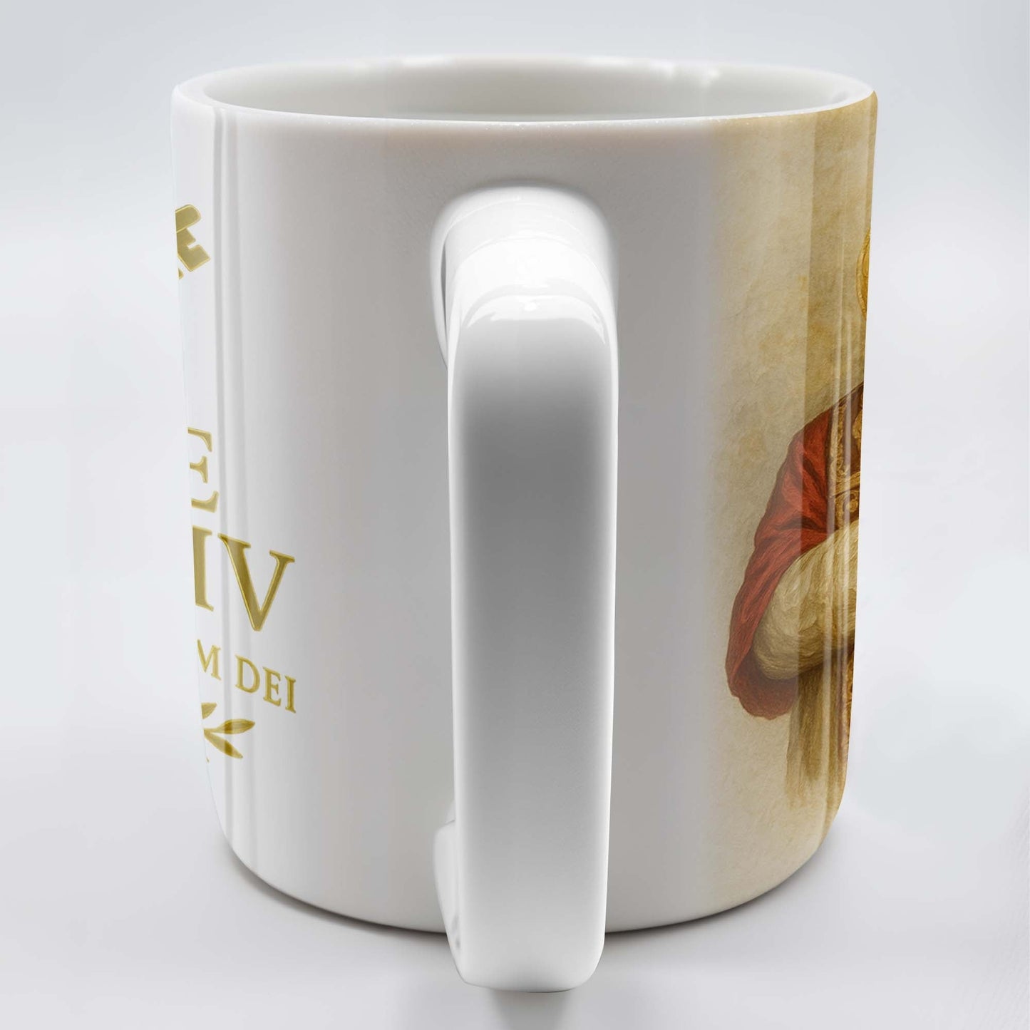 Pope Leo XIV, Servus Servorum Dei, Portrait and Religious Emblem - Personalized Custom Coffee Mug - FTH085_MG