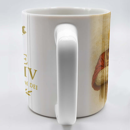 Pope Leo XIV, Servus Servorum Dei, Portrait and Religious Emblem - Personalized Custom Coffee Mug - FTH085_MG