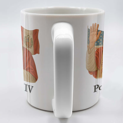 Pope Leo XIV, Flags - Personalized Custom Coffee Mug - FTH086_MG