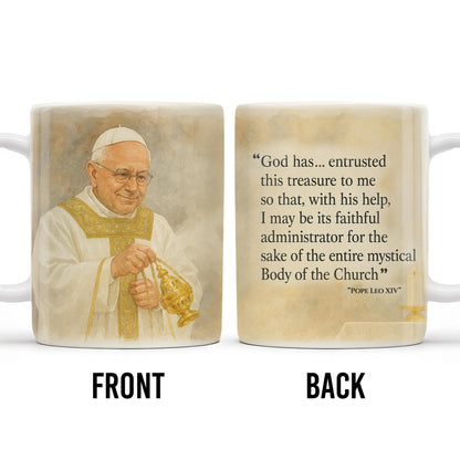 God Has... Entrusted This Treasure To Me, Pope And Censer - Personalized Custom Coffee Mug - FTH087_MG