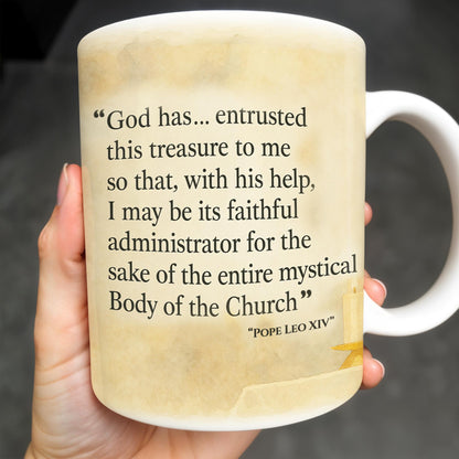 God Has... Entrusted This Treasure To Me, Pope And Censer - Personalized Custom Coffee Mug - FTH087_MG