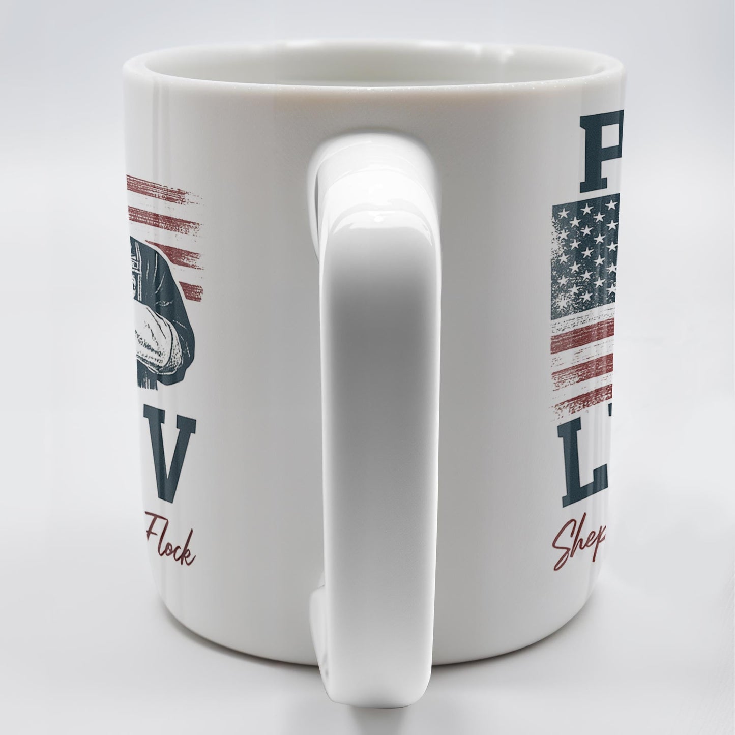 Pope Leo XIV, Shepherd Of A Global Flock, American Flag - Personalized Custom Coffee Mug - FTH088_MG