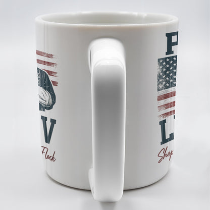 Pope Leo XIV, Shepherd Of A Global Flock, American Flag - Personalized Custom Coffee Mug - FTH088_MG