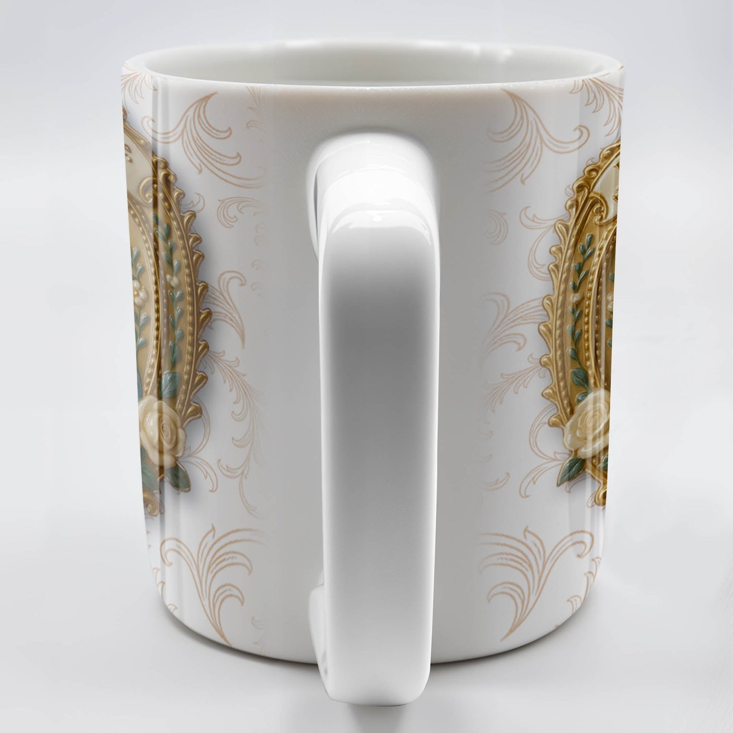 Hail Full Of Grace The Lord Is With You Virgin Mary And Roses - Personalized Custom Coffee Mug - FTH099_MG