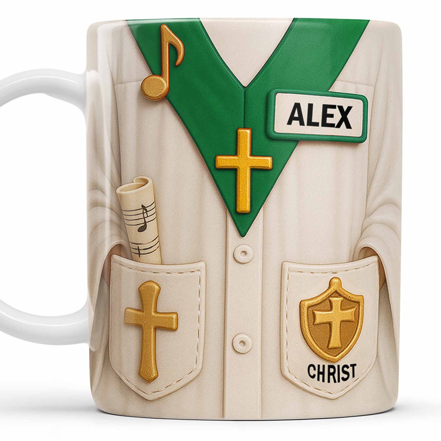 Celebrate Faith And Inspiration With Christian Symbols - Personalized Custom Coffee Mug - FTH100_MG