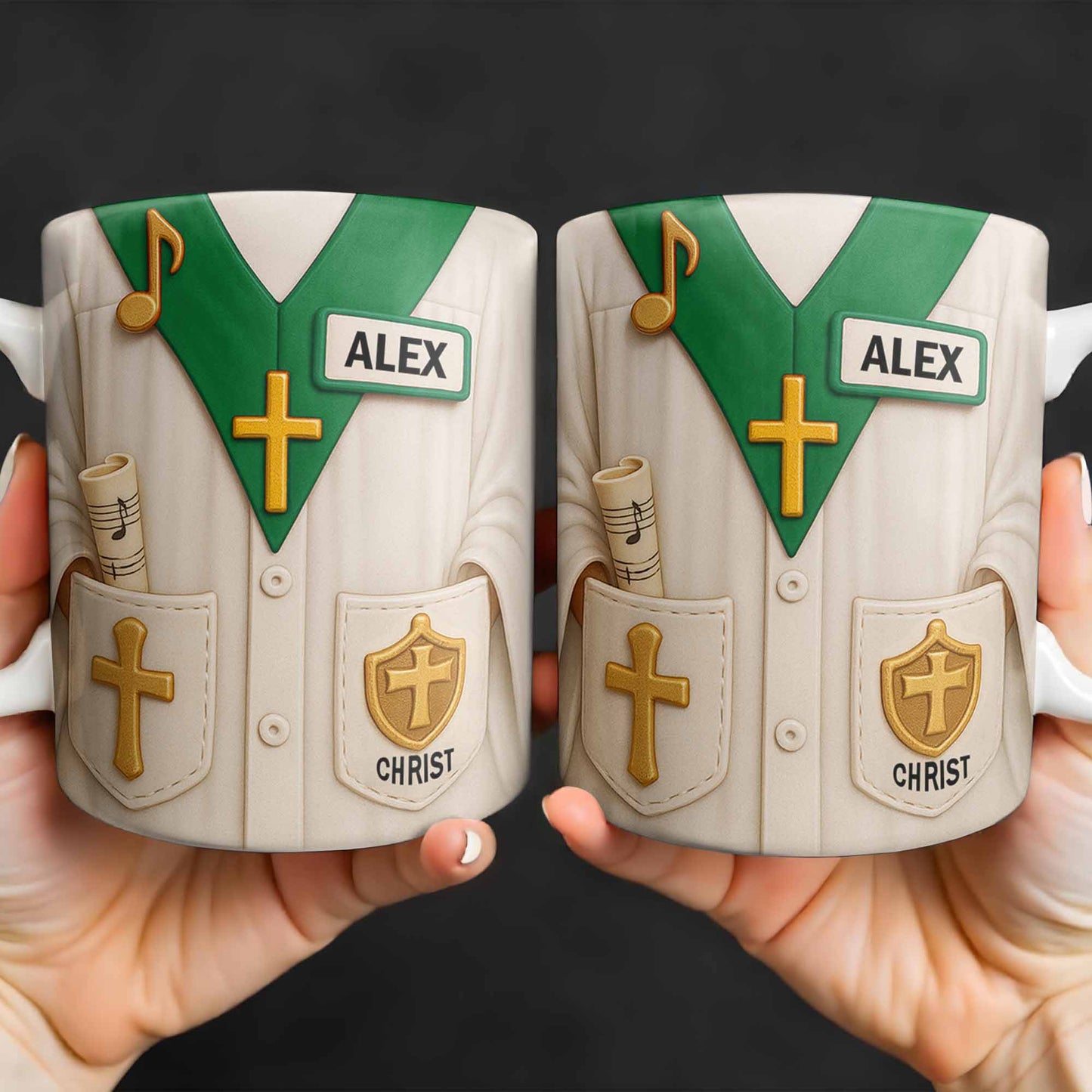 Celebrate Faith And Inspiration With Christian Symbols - Personalized Custom Coffee Mug - FTH100_MG