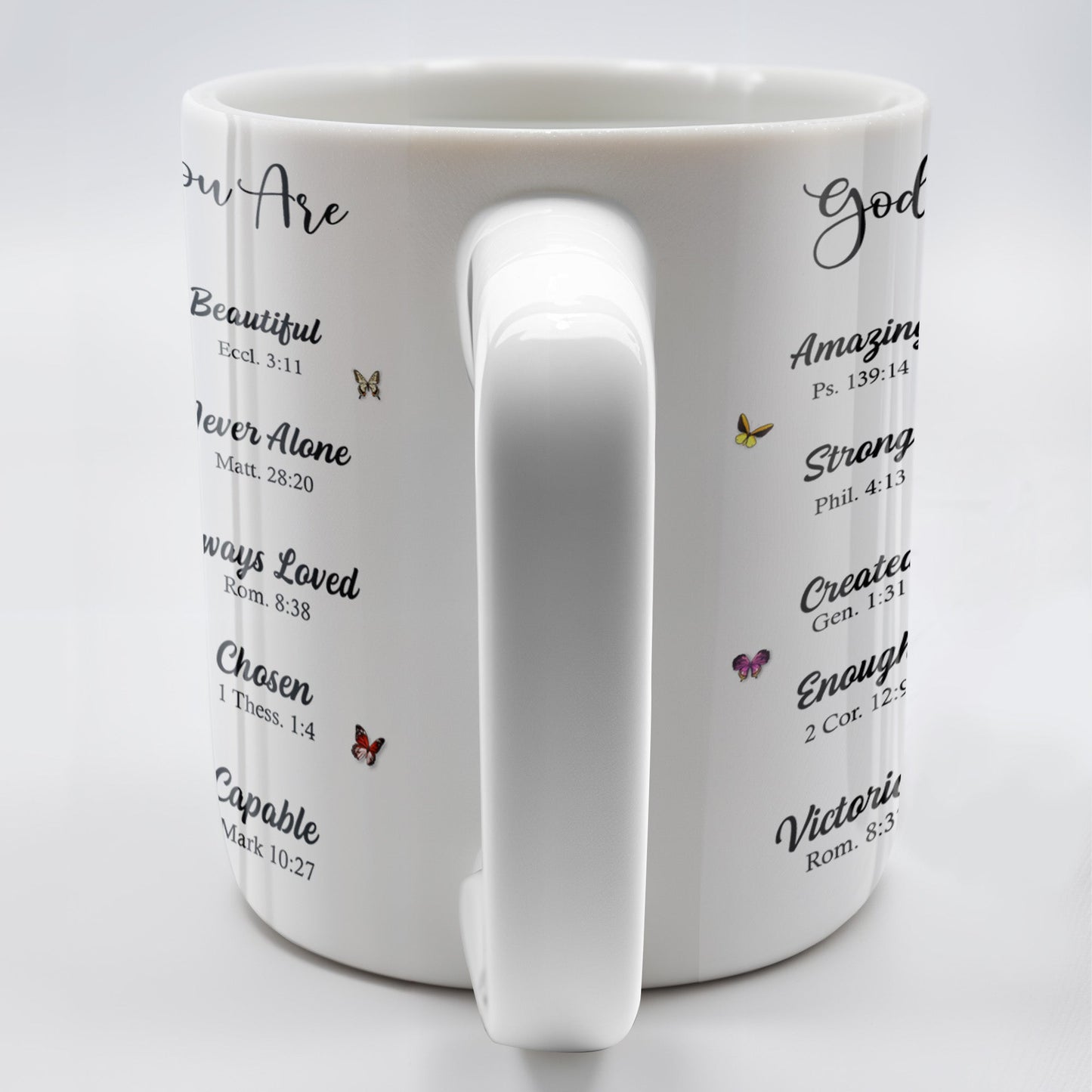 God Says You Are Amazing, Beautiful, Strong Mug - Personalized Custom Coffee Mug - FTH114_MG