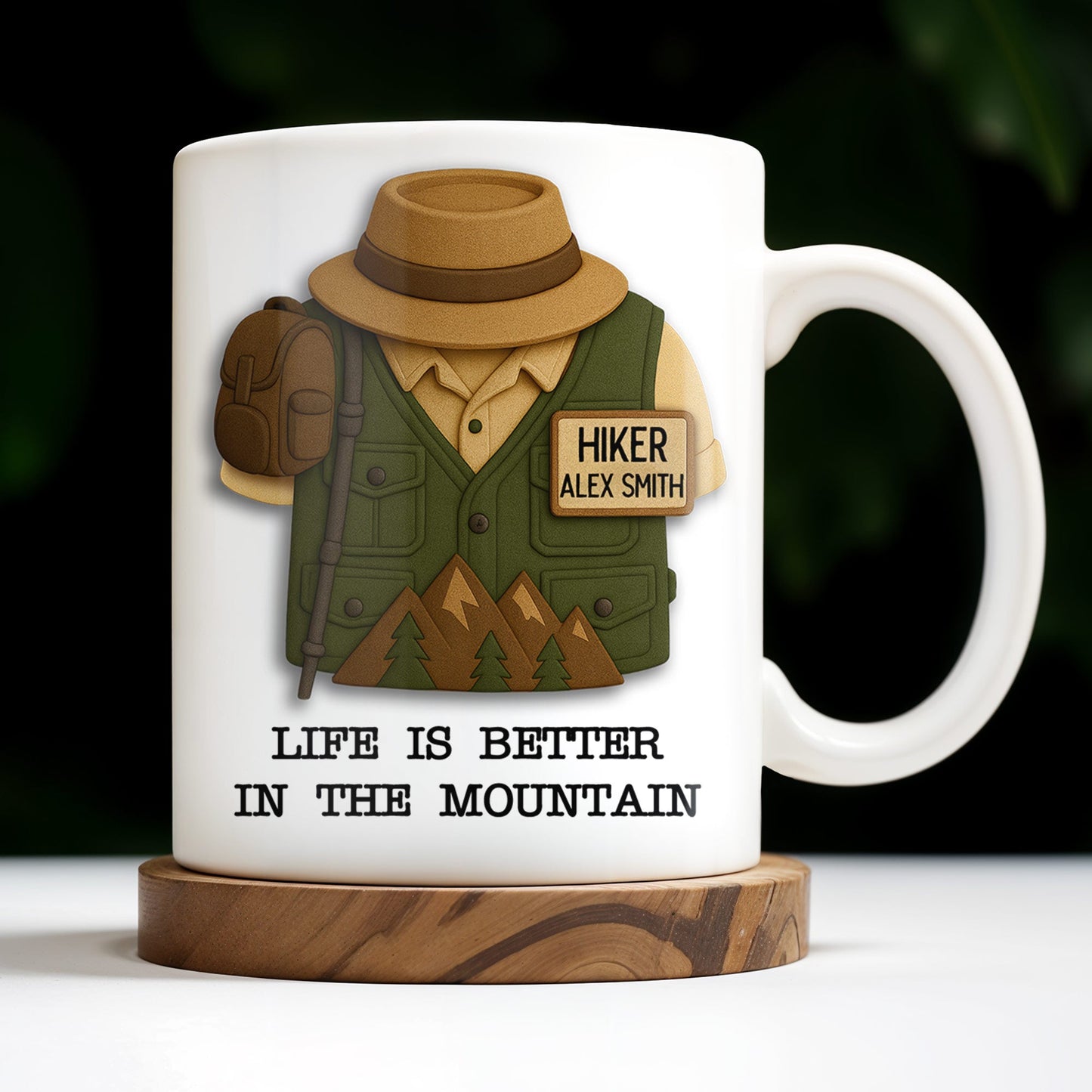 Life Is Better In The Mountain, Mountains and Hiking Gear - Personalized Custom Coffee Mug - FTN005_MG