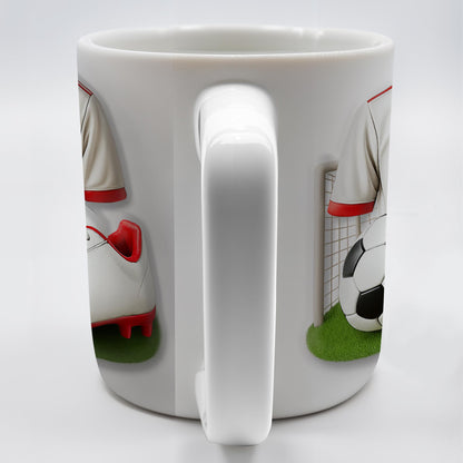 Celebrate Your Passion For Soccer With This Vibrant Soccer Jersey, Soccer Ball, And Soccer Cleats - Personalized Custom Coffee Mug - FTN007_MG