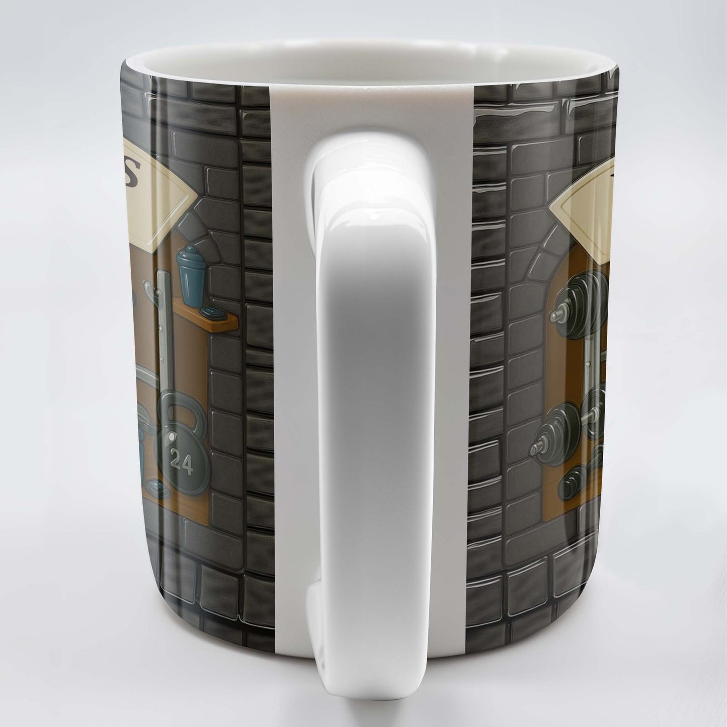 David's Space, Gym Equipment and Dumbbells - Personalized Custom Coffee Mug - FTN009_MG