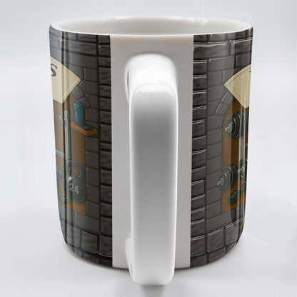 David's Space, Gym Equipment and Dumbbells - Personalized Custom Coffee Mug - FTN009_MG