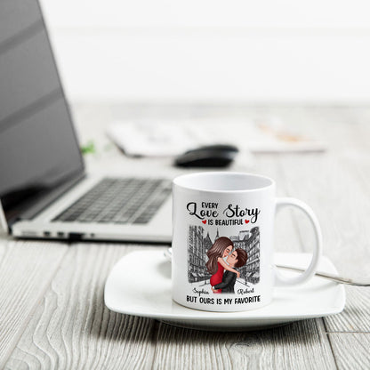 Elegant Couple On The Street Personalized Mug