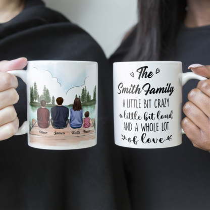 Family Forever Linked Together - Personalized Mug - Anniversary, Valentine's Day, Birthday Gift For Family Parents Wife Husband