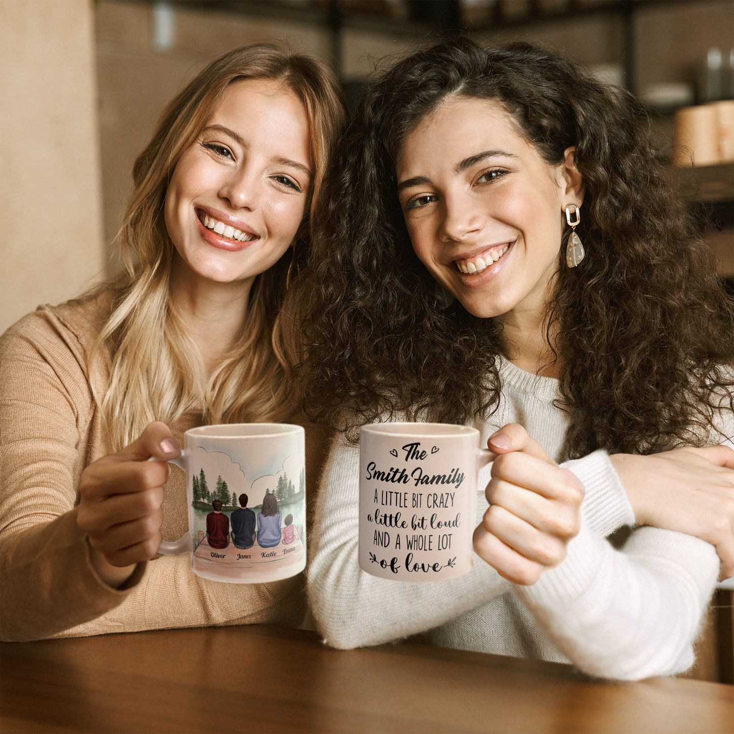 Family Forever Linked Together - Personalized Mug - Anniversary, Valentine's Day, Birthday Gift For Family Parents Wife Husband