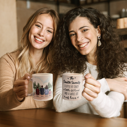 Family Forever Linked Together - Personalized Mug - Anniversary, Valentine's Day, Birthday Gift For Family Parents Wife Husband