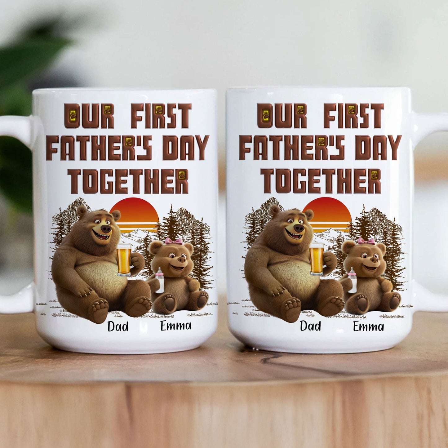 First Father's Day Together New Version - Personalized Mug