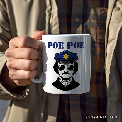Police Edgar Allan Poe Poe Personalized Mug, Funny Gift with Custom Name