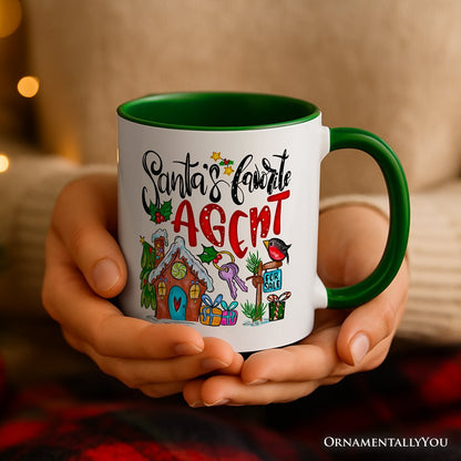 Santa's Favorite Real Estate Agent Personalized Mug, Appreciation Gift for Realtor and Sales Closing with Custom Name