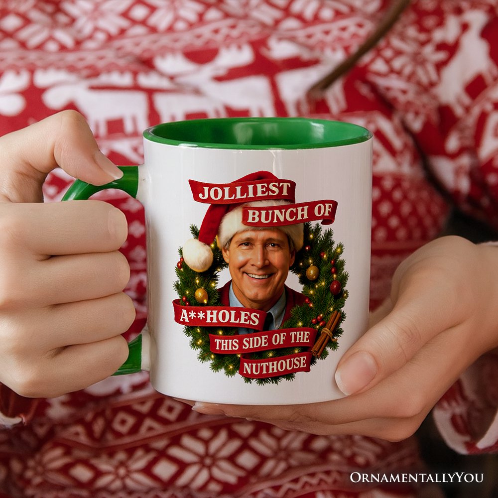 Jolliest Bunch of Assholes Personalized Mug, Griswold's Family Christmas Vacation Gift with Custom Name