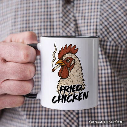 Fried Chicken Hen Personalized Mug, Funny 420 Stoner Humor Gift with Custom Name
