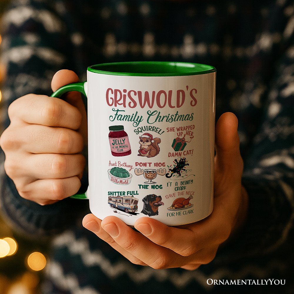Griswold's Family Christmas Personalized Mug, Funny Retro Vacation Movie Quote Gift with Custom Name