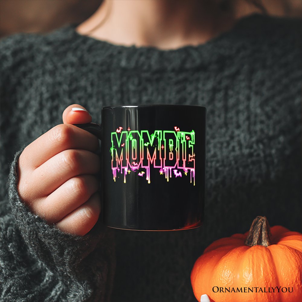 Mombie Halloween Personalized Mug, Funny Gift with Custom Name for Spooky Moms