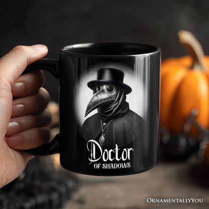 Plague Doctor Spooky Portrait Personalized Mug Horror Villain Theme Halloween Gift with Custom Name