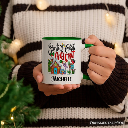 Santa's Favorite Real Estate Agent Personalized Mug, Appreciation Gift for Realtor and Sales Closing with Custom Name
