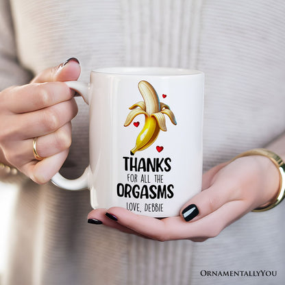 Funny Personalized Mug For Boyfriend, Thanks For All The Good Times From Girlfriend Valentine Day Gift With Custom Name