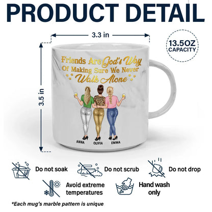 Friend Is God's Way - Personalized Marble Mug