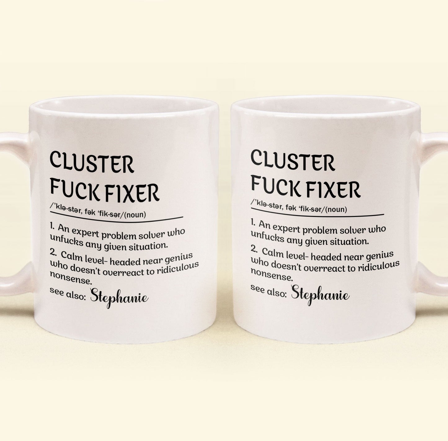 Ceramic Mug With Funny Problem Solver Quote, Personalized One Of A Kind Gift for Friends or Coworkers, Daily Coffee Humor