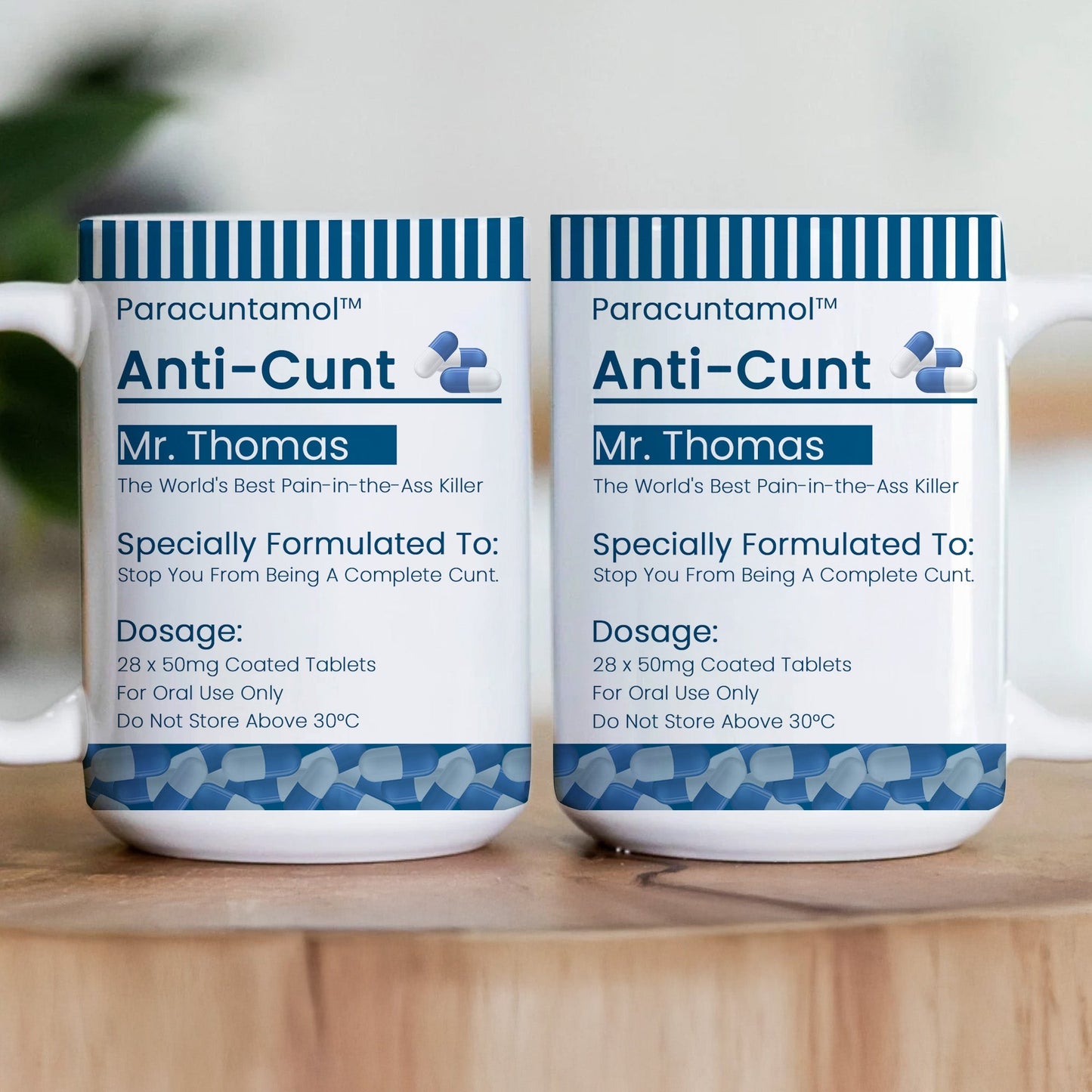 Funny Mug - Pill Prescription - Gifts For Coworkers, Friends, Boss - Personalized Mug