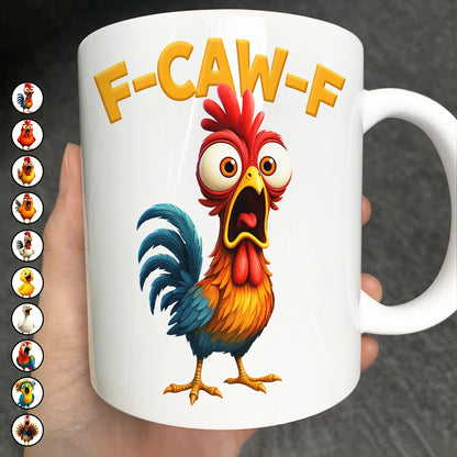 Funny Chicken F-Caw-F - Personalised Mug
