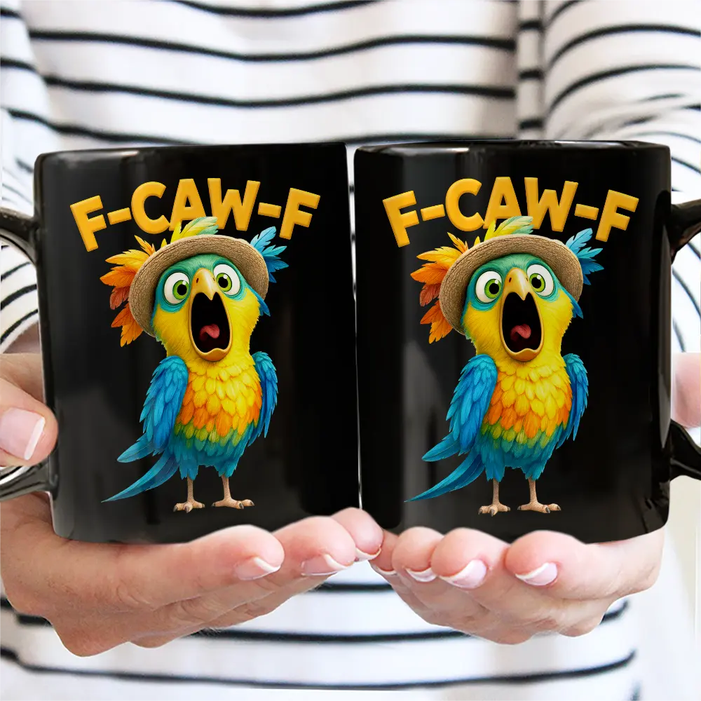 Funny Chicken F-Caw-F - Personalised Mug
