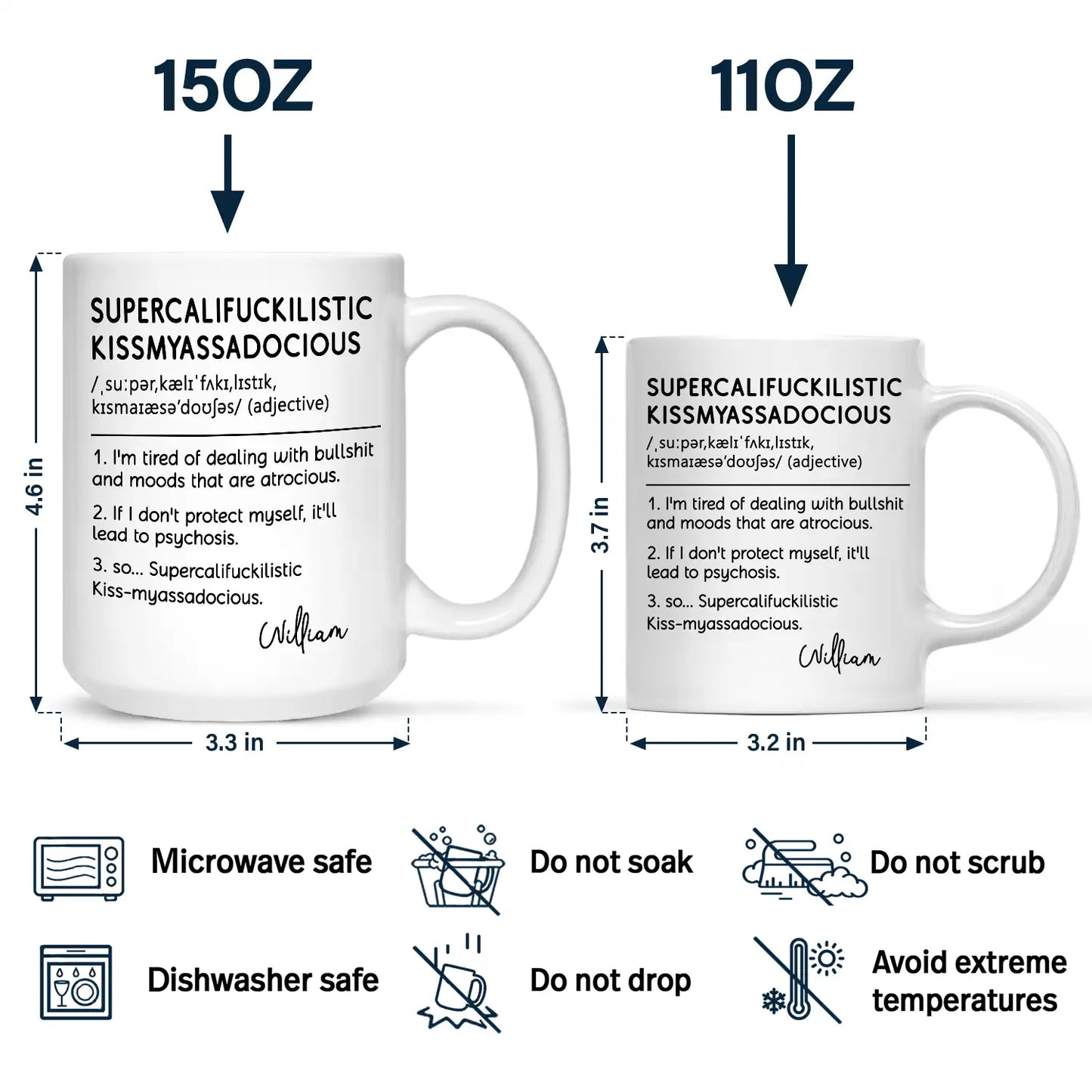 Funny Cowokers Supercalifuckilistic - Personalized Mug